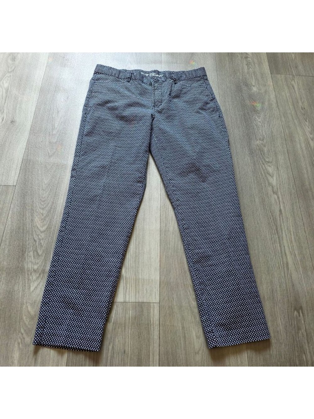 Gap Slim City Navy Polka Dot Chinos For Men Size 6 Cotton Blend